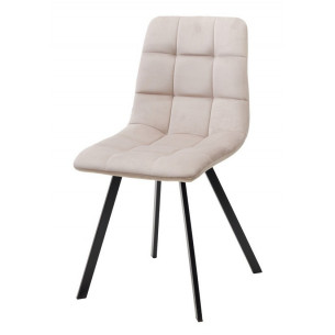 Стул CHILLI SQUARE G108-10 светлый кварц, велюр/ черный каркас М-City