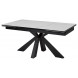 Стол ALEZIO 160 BIANCO TL-45 Белый мрамор матовый, испанская керамика/ черный каркас М-City