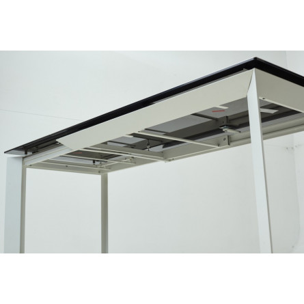 Стол CREMONA 160 KL-188 Контрастный мрамор / белый каркас М-City