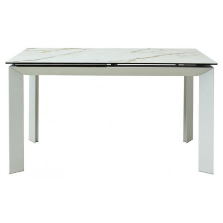 Стол CREMONA 160 KL-188 Контрастный мрамор / белый каркас М-City
