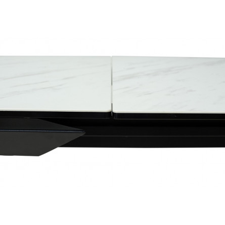 Стол CREMONA 160 KL-99 Белый мрамор матовый, итальянская керамика / черный каркас М-City