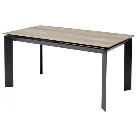 Стол CREMONA 180 KL-61 Под дерево, итальянская керамика / черный каркас М-City