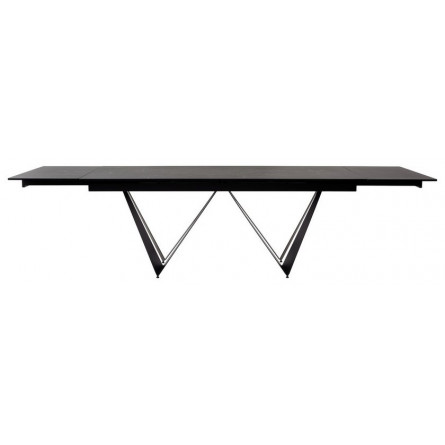 Стол RIETI 200 NERO KL-116 Черный мрамор матовый, итальянская керамика/ черный каркас М-City