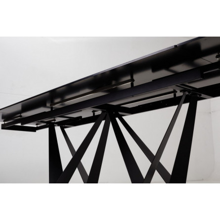 Стол RIETI 200 NERO KL-116 Черный мрамор матовый, итальянская керамика/ черный каркас М-City