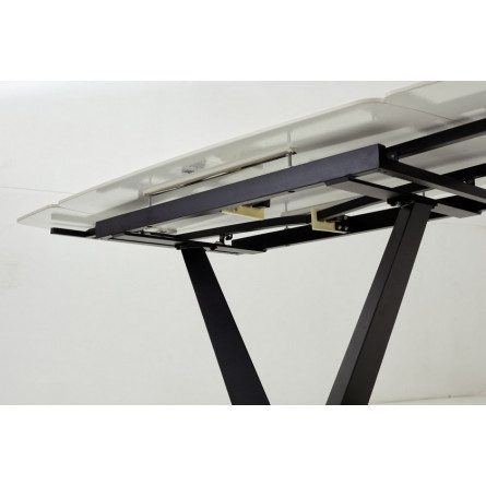 Стол ALATRI 120 MATT WHITE MARBLE SINTERED STONE / BLACK М-City