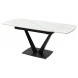 Стол ALATRI 120 MATT WHITE MARBLE SINTERED STONE / BLACK М-City Стол ALATRI 120 MATT WHITE MARBLE SINTERED STONE / BLACK М-City