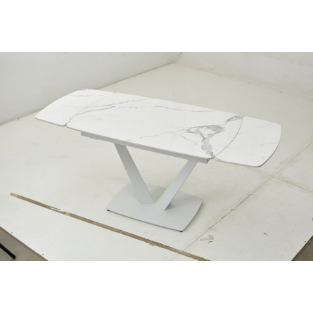 Стол ALATRI 120 GLOSS STATUARIO WHITE SINTERED STONE / WHITE М-City