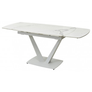 Стол ALATRI 120 GLOSS STATUARIO WHITE SINTERED STONE / WHITE М-City
