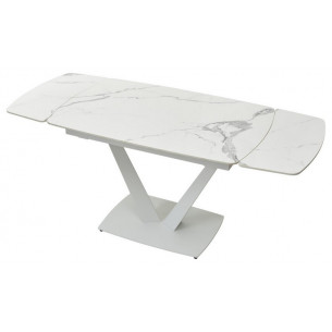 Стол ALATRI 120 GLOSS STATUARIO WHITE SINTERED STONE / WHITE М-City