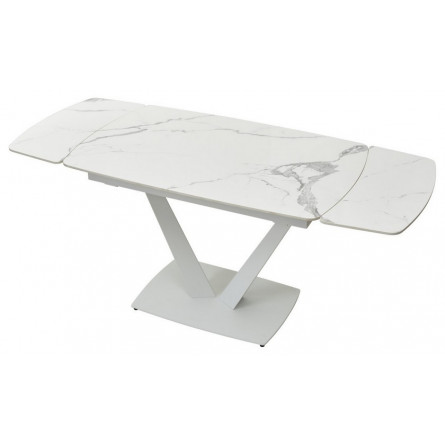 Стол ALATRI 120 GLOSS STATUARIO WHITE SINTERED STONE / WHITE М-City