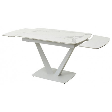 Стол ALATRI 120 GLOSS STATUARIO WHITE SINTERED STONE / WHITE М-City