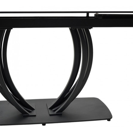 Стол MATERA 160 MARBLES KL-99 Белый мрамор матовый, итальянская керамика/ черный каркас М-City