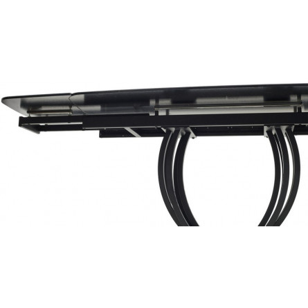 Стол MATERA 160 NERO KL-116 Черный мрамор матовый, итальянская керамика/ черный каркас М-City