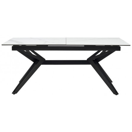 Стол URBINO 180 MATTE STATUARIO Белый мрамор матовый, керамика/ черный каркас М-City