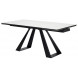 Стол FONDI 180 MARBLES KL-99 Белый мрамор матовый, итальянская керамика/ черный каркас М-City