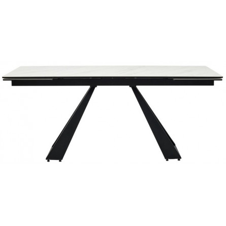 Стол FONDI 180 MARBLES KL-99 Белый мрамор матовый, итальянская керамика/ черный каркас М-City