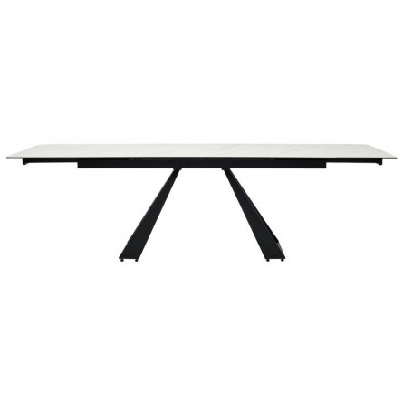 Стол FONDI 180 MARBLES KL-99 Белый мрамор матовый, итальянская керамика/ черный каркас М-City