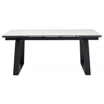 Стол VASTO 180 MARBLES KL-99 Белый мрамор матовый, итальянская керамика/ черный каркас М-City