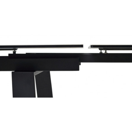 Стол VASTO 200 MARBLES KL-99 Белый мрамор матовый, итальянская керамика/ черный каркас М-City