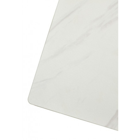 Стол VASTO 200 MARBLES KL-99 Белый мрамор матовый, итальянская керамика/ черный каркас М-City