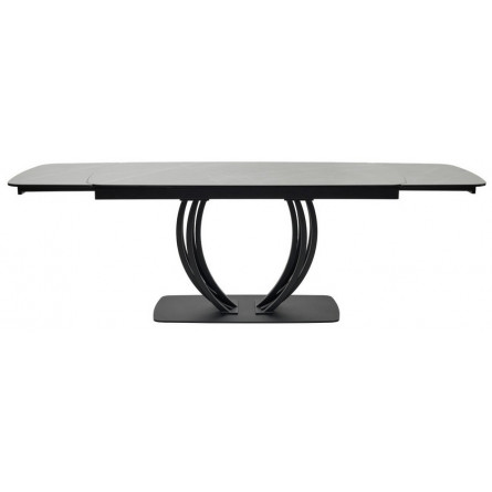 Стол MATERA 160 KL-136 Серый мрамор матовый, итальянская керамика/ черный каркас М-City