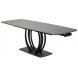 Стол MATERA 160 KL-136 Серый мрамор матовый, итальянская керамика/ черный каркас М-City Стол MATERA 160 KL-136 Серый мрамор матовый, итальянская керамика/ черный каркас М-City