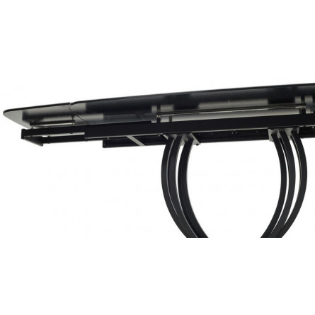 Стол MATERA 160 KL-136 Серый мрамор матовый, итальянская керамика/ черный каркас М-City