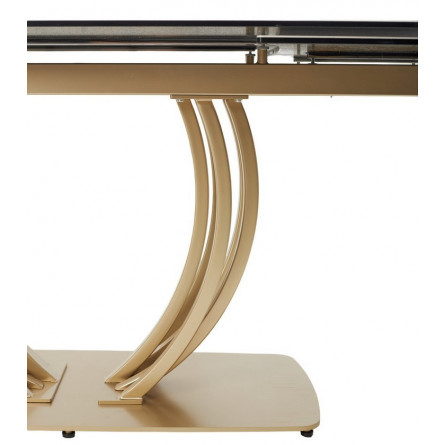 Стол MATERA 160 KL-188 Контрастный мрамор матовый, итальянская керамика/ каркас цвета шампань М-City