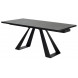 Стол FONDI 180 MARBLES NERO KL-116 Черный мрамор матовый, итальянская керамика/ черный каркас М-City