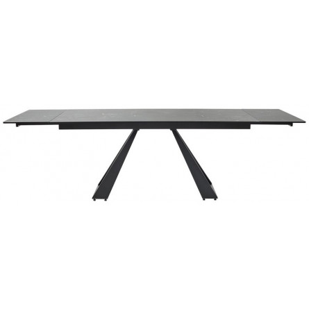 Стол FONDI 180 MARBLES NERO KL-116 Черный мрамор матовый, итальянская керамика/ черный каркас М-City