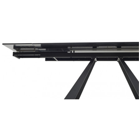 Стол FONDI 180 MARBLES NERO KL-116 Черный мрамор матовый, итальянская керамика/ черный каркас М-City