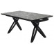 Стол PALERMO 180 TL-128 Испанская керамика черный контрастный мрамор / черный каркас М-City