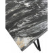Стол PALERMO 180 TL-128 Испанская керамика черный контрастный мрамор / черный каркас М-City Стол PALERMO 180 TL-128 Испанская керамика черный контрастный мрамор / черный каркас М-City