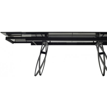 Стол PALERMO 180 TL-128 Испанская керамика черный контрастный мрамор / черный каркас М-City