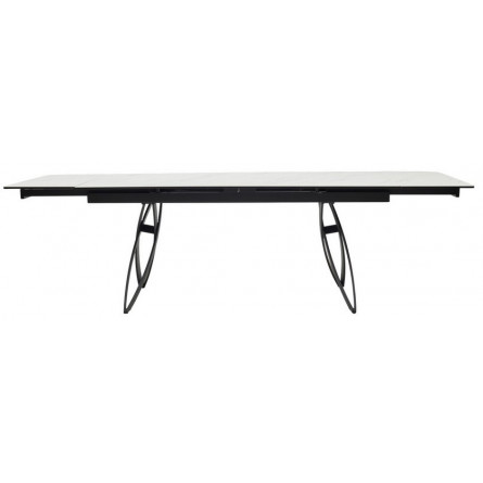 Стол PALERMO 180 KL-99 Белый мрамор матовый, итальянская керамика / черный каркас М-City