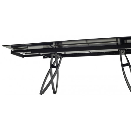 Стол PALERMO 180 KL-99 Белый мрамор матовый, итальянская керамика / черный каркас М-City