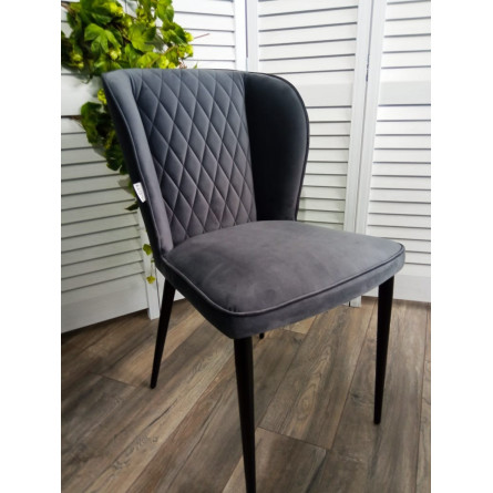 Стул НЕКСТ Barkhat 3 Графит, велюр без "пальчиковый"/ черный каркас М-City