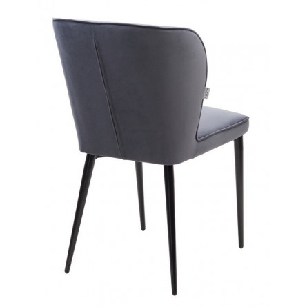 Стул НЕКСТ Barkhat 3 Графит, велюр без "пальчиковый"/ черный каркас М-City