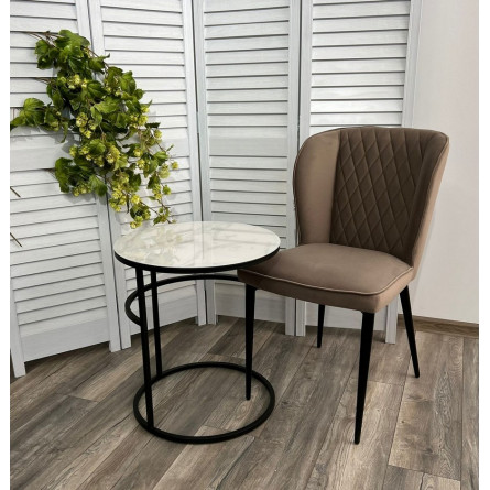 Стул НЕКСТ Barkhat 65 Бежевый, велюр без "пальчиковый"/ черный каркас М-City