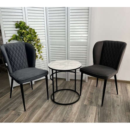 Стул НЕКСТ Barkhat 80 Темный тауп, велюр без "пальчиковый"/ черный каркас М-City