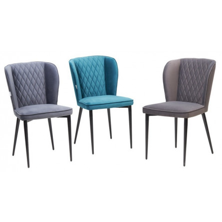 Стул НЕКСТ Barkhat 80 Темный тауп, велюр без "пальчиковый"/ черный каркас М-City