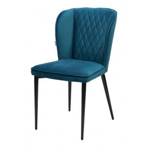 Стул НЕКСТ Barkhat 87 Сине-зеленый, велюр без "пальчиковый"/ черный каркас М-City