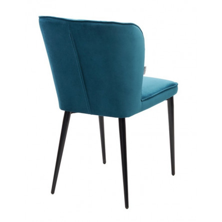 Стул НЕКСТ Barkhat 87 Сине-зеленый, велюр без "пальчиковый"/ черный каркас М-City
