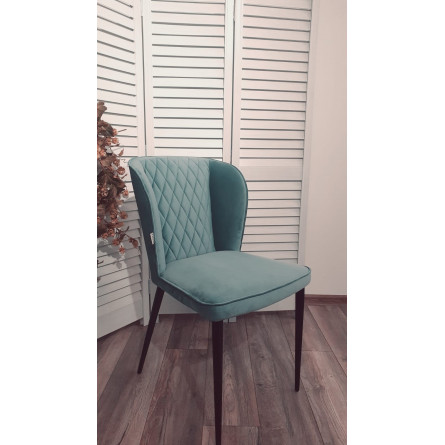 Стул НЕКСТ Barkhat 88 Бирюзовый, велюр без "пальчиковый"/ черный каркас М-City