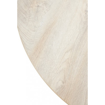 Стол КОРФУ 100 раскладной Дуб Эндгрейн / черный каркас M-City