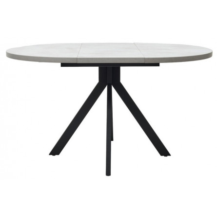 Стол КОРФУ 100 раскладной Цемент светлый / черный каркас M-City