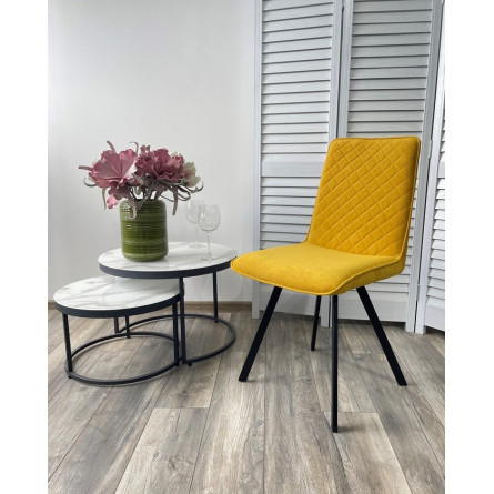 Стул PAINT, цвет B16 Желтый, велюр / черный каркас М-City