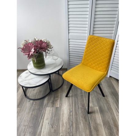 Стул PAINT, цвет B16 Желтый, велюр / черный каркас М-City
