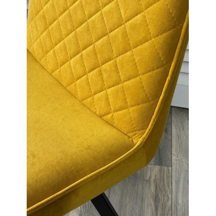 Стул PAINT, цвет B16 Желтый, велюр / черный каркас М-City