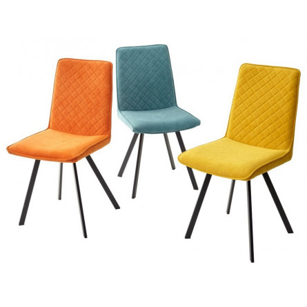 Стул PAINT, цвет B16 Желтый, велюр / черный каркас М-City